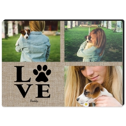 High Gloss Easel Print 5x7 with Natural Pet Love design