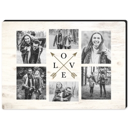 High Gloss Easel Print 5x7 with Arrow Love design