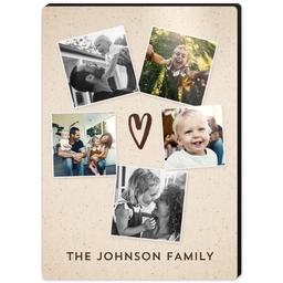 High Gloss Easel Print 5x7 with Drawn Heart design