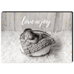 High Gloss Easel Print 5x7 with Love & Joy design