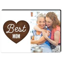 High Gloss Easel Print 5x7 with Wooden Heart Mom design
