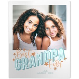 Metal Print 8x10 with Best Ever Grandpa design