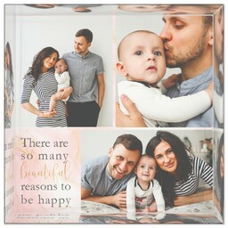 4x4 Glossy Acrylic Block with Beautiful Reasons design