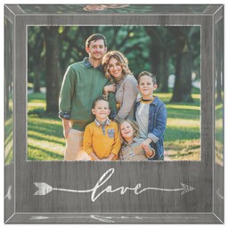 4x4 Glossy Acrylic Block with Love Arrow design