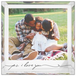 4x4 Glossy Acrylic Block with PS I Love You design