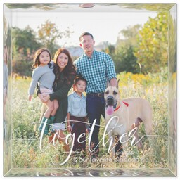 4x4 Glossy Acrylic Block with Together design