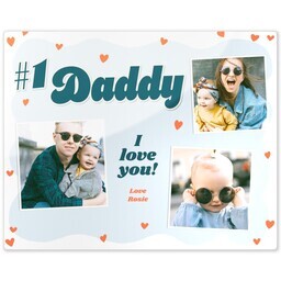 Metal Print 8x10 with #1 Daddy design