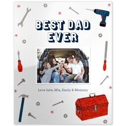 Metal Print 8x10 with Dads Tools design
