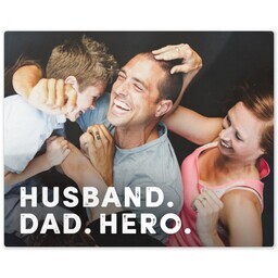 Metal Print 8x10 with Husband Dad Hero design