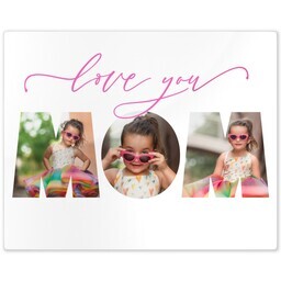 Metal Print 8x10 with Love You Mom design