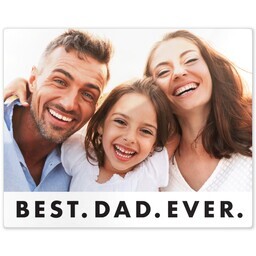 Metal Print 8x10 with Modern Best Dad Ever design