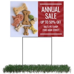 Photo Yard Sign 12x18 (with H-Stake) with Starburst Business design