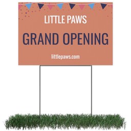 Photo Yard Sign 12x18 (with H-Stake) with Business Design Flags design