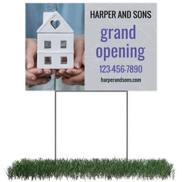 Photo Yard Sign 12x18 (with H-Stake) with Business Design Simple design