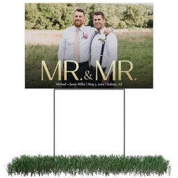 Photo Yard Sign 12x18 (with H-Stake) with Golden Love design