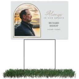Photo Yard Sign 12x18 (with H-Stake) with In Our Hearts design