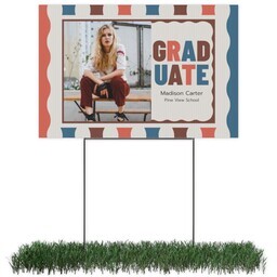 Photo Yard Sign 12x18 (with H-Stake) with Pop Off Grad design