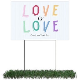 Photo Yard Sign 12x18 (with H-Stake) with Love is Love design