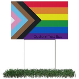 Photo Yard Sign 12x18 (with H-Stake) with Pride Rainbow design