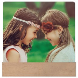 4x4 Square Metal Print With Stand with Full Photo design