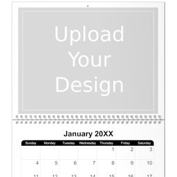 8.5x11, 12 Month Photo Calendar with Upload Your Design design