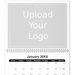 8.5x11, 12 Month Photo Calendar with Upload Your Logo design