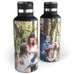 20oz Black Stainless Steel Tank Water Bottle with Full Photo design