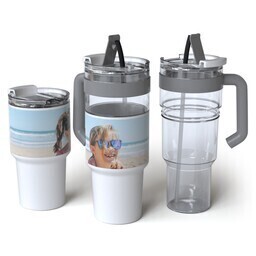 34oz Convertible Tumbler with Handle with Full Photo design