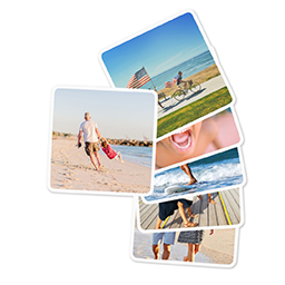 Square Sticker 3"x3" - Set of 6 with Full Photo design