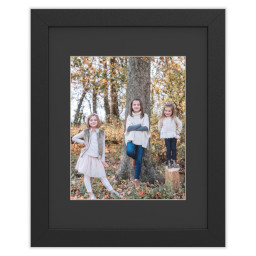 11x14 Black Framed Print With Black Mat with Full Photo design