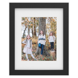 11x14 Black Framed Print With White Mat with Full Photo design