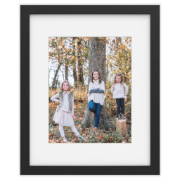 16x20 Black Framed Print With White Mat with Full Photo design