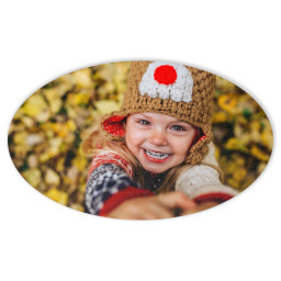 Oval Car Magnet 8"x5" with Full Photo design