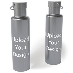 26oz Stainless Steel Loop Lid Bottle with Upload Your Design design