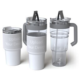 34oz Convertible Tumbler with Handle with Upload Your Design design