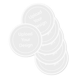 Round Sticker 3"x3" - Set of 6 with Upload Your Design design