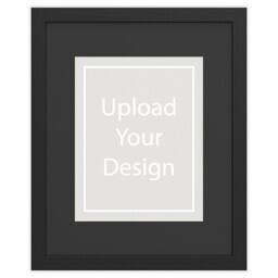 16x20 Black Framed Print With Black Mat with Upload Your Design design