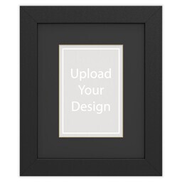 8x10 Black Framed Print With Black Mat with Upload Your Design design