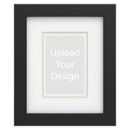 8x10 Black Framed Print With White Mat with Upload Your Design design