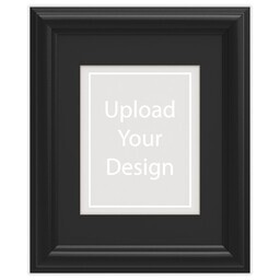 11x14 Traditional Black Framed Print With Black Mat with Upload Your Design design