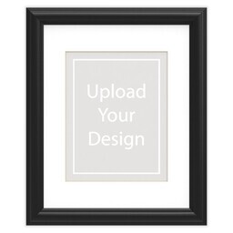 16x20 Traditional Black Framed Print With White Mat with Upload Your Design design