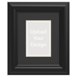 8x10 Traditional Black Framed Print With Black Mat with Upload Your Design design