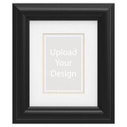 8x10 Traditional Black Framed Print With White Mat with Upload Your Design design