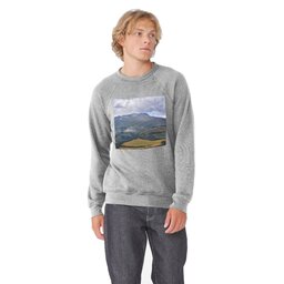 Unisex Sponge Fleece Raglan Sweatshirt - Athletic Heather, Size S with Full Photo design
