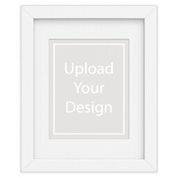 11x14 White Framed Print With White Mat with Upload Your Design design