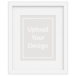 16x20 White Framed Print With White Mat with Upload Your Design design