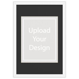 20x30 White Framed Print With Black Mat with Upload Your Design design