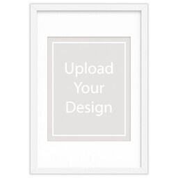 20x30 White Framed Print With White Mat with Upload Your Design design