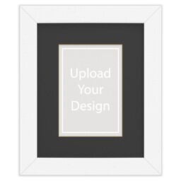 8x10 White Framed Print With Black Mat with Upload Your Design design
