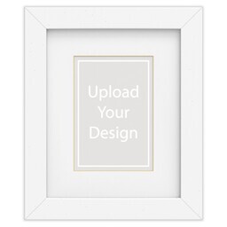 8x10 White Framed Print With White Mat with Upload Your Design design